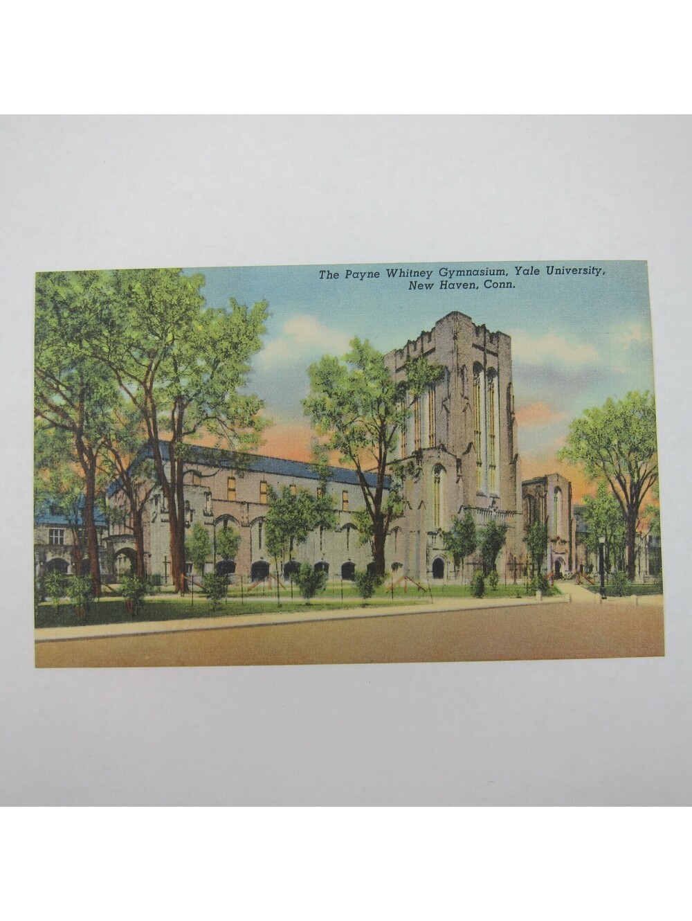 Vintage Postcard Yale University Payne Whitney Gymnasium New Haven CT UNPOSTED